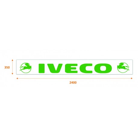 Bavette blanche 240 X 35 cm Iveco vert