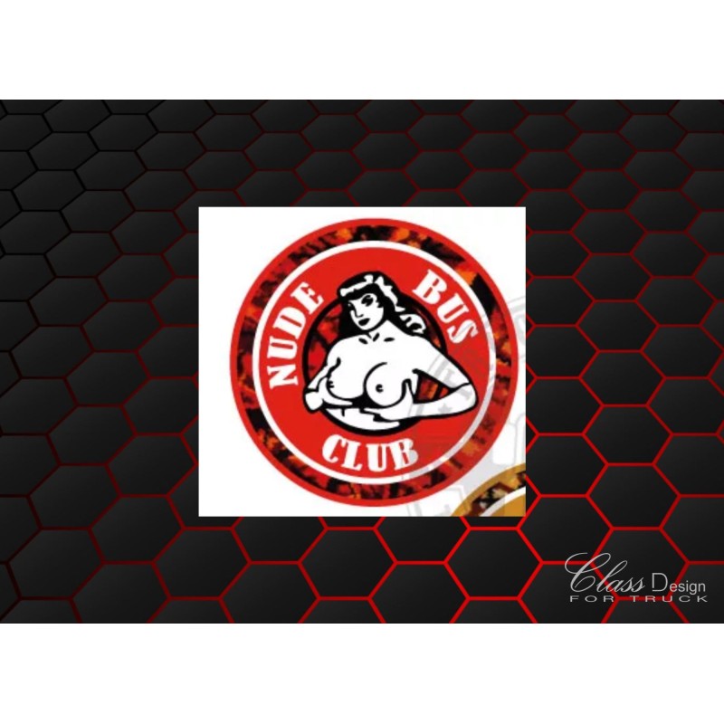 STICKERS NUDE BUS DANOIS ROUGE STICKERS NUDE BUS DANOIS ROUGE