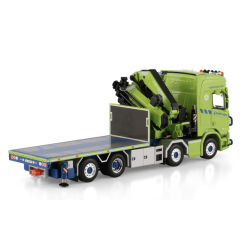 NORDIC CRANE KYNNINGSRUD SCANIA R HIGHLINE CR20H RIGED FLATBED TRUCK 8X2 TAG AXLE WITH FASSI 1100 + JIB