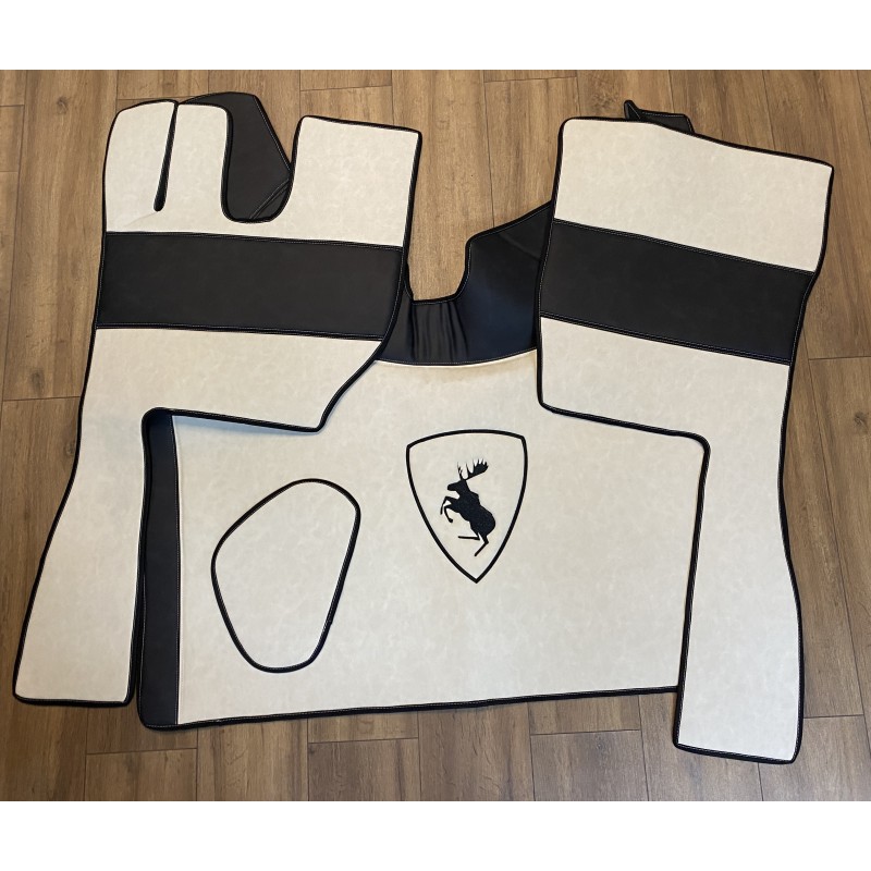 TAPIS CAPOT MOTEUR VOLVO FH4/5 PNEUMATIQUE DELUXE BEIGE/NOIR LOGO ELAN NOIR
