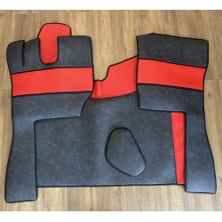 TAPIS CAPOT MOTEUR VOLVO FH4/5 MILIEU LISSE NOIR DELUXE BANDE LISSE ROUGE PREMIUM