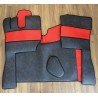 TAPIS CAPOT MOTEUR VOLVO FH4/5 MILIEU LISSE NOIR DELUXE BANDE LISSE ROUGE PREMIUM