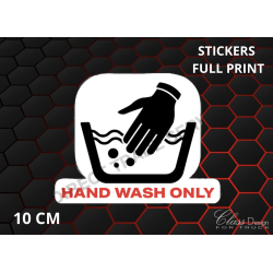 STICKERS HAND WASH ONLY