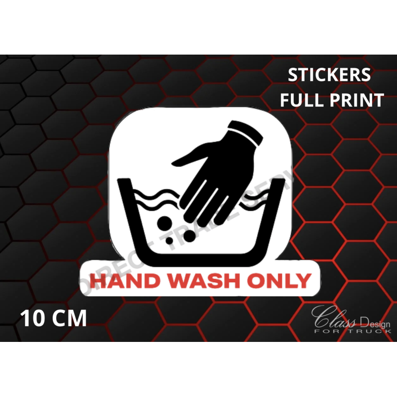 STICKERS HAND WASH ONLY