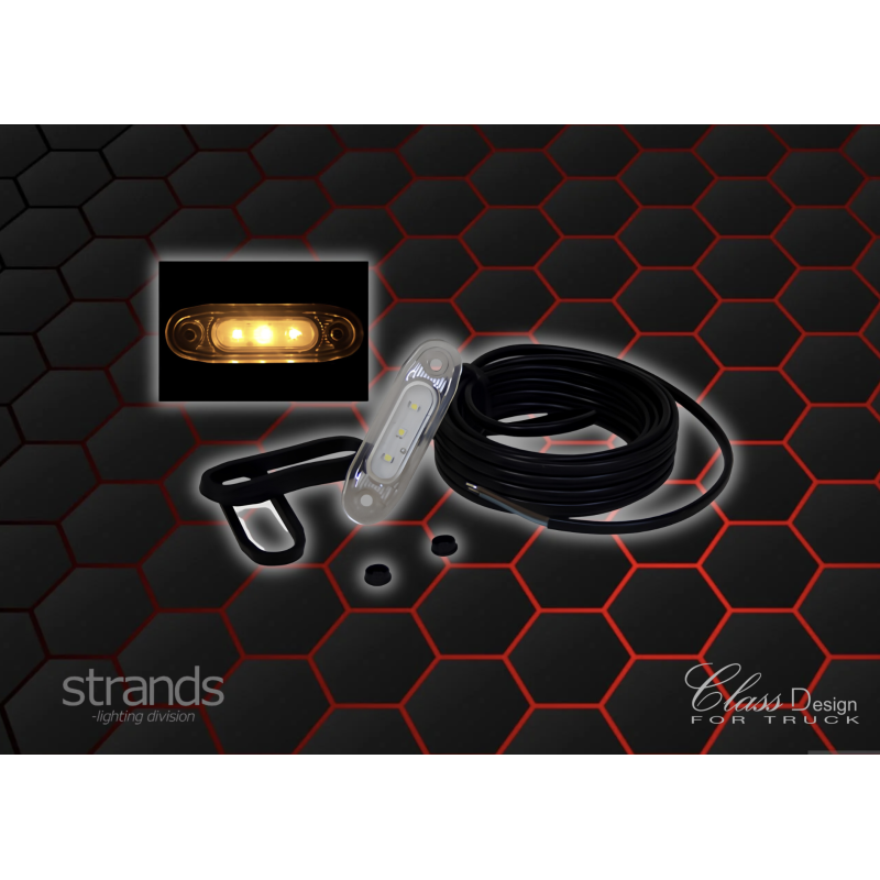 Feu LED encastrable Blanc éclairage Orange