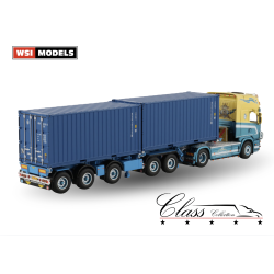 JOHN V.D. MADE SCANIA 4 SERIES TOPLINE 4X2 2CONNECT COMBI TRAILER - 5 AXLE + 2X 20FT CONTAINER - 01-4740