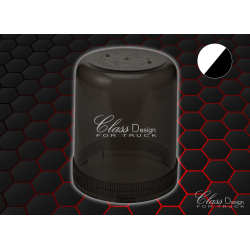 Cabochon de gyrophare transparent - teinté noir