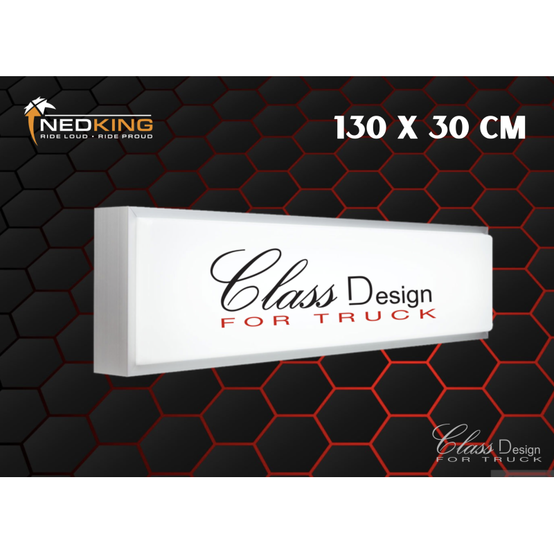 Enseigne Lumineuse Rectangle 24V "Classic Design" 130x30