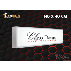 Enseigne Lumineuse Rectangle 24V "Classic Design" 140 x 40cm