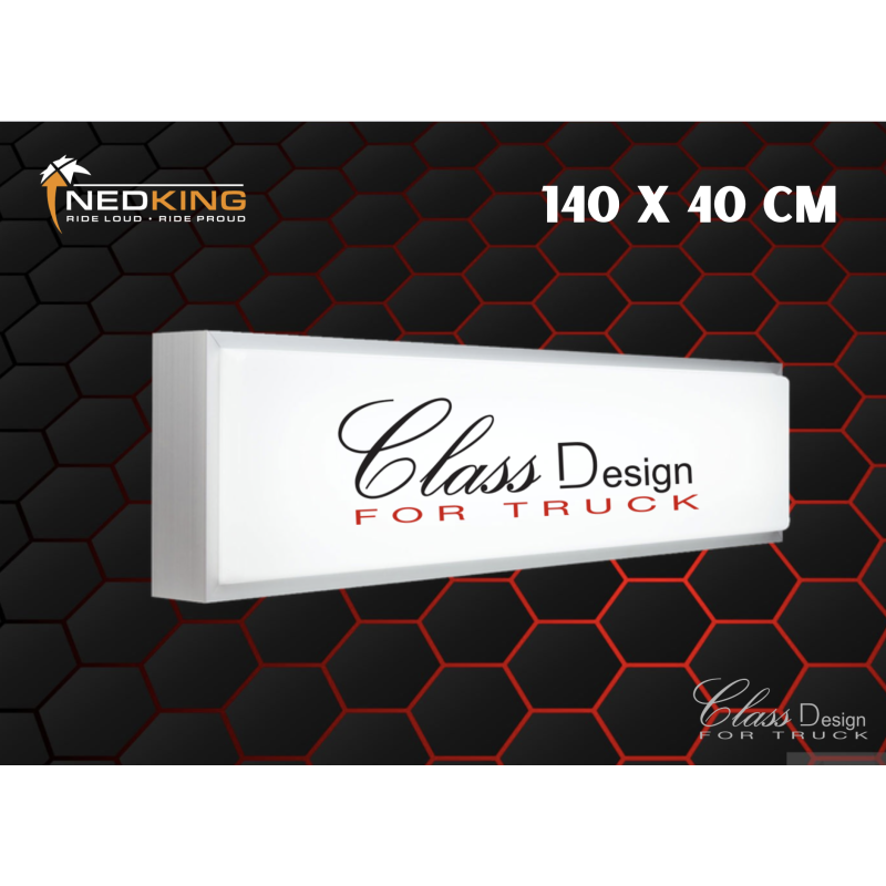 Enseigne Lumineuse Rectangle 24V "Classic Design" 140 x 40cm