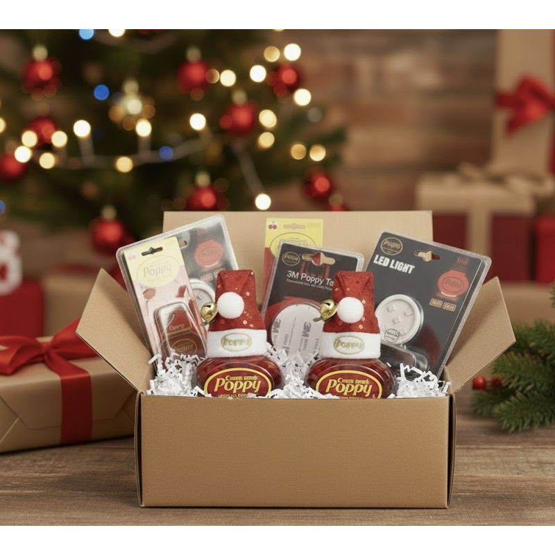 XMAS BOX POPPY CERISE