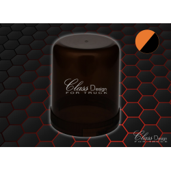 CABOCHON DE GYROPHARE ORANGE - TEINTÉ NOIR