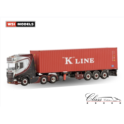 FRANS KAMP TRANSPORT DAF XG+ 6X2 TWIN STEER FLEX CONTAINER TRAILER - 3 AXLE + 40FT CONTAINER