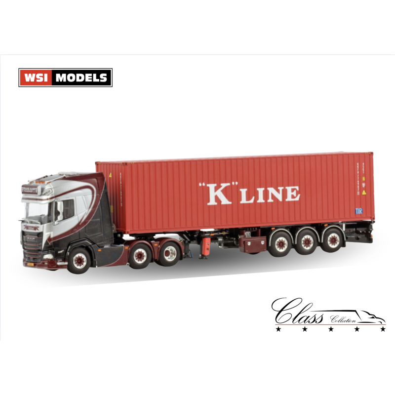 FRANS KAMP TRANSPORT DAF XG+ 6X2 TWIN STEER FLEX CONTAINER TRAILER - 3 AXLE + 40FT CONTAINER