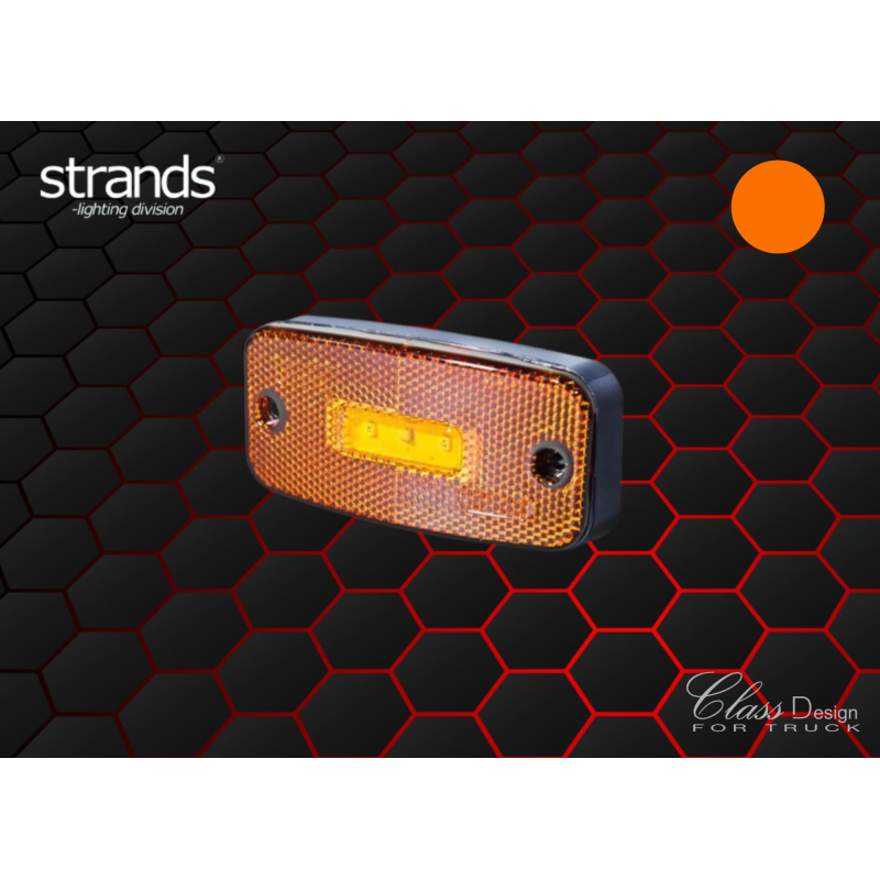 Feu de position latéral à LED 12-24 V + câble de 5 m - Ambre