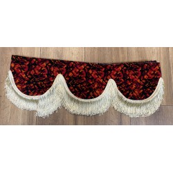 DÉPÔT VENTE - FRANGE DANOIS ROUGE FILS BEIGE