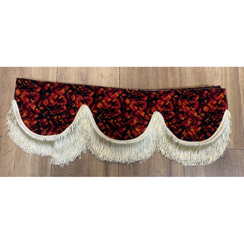 DÉPÔT VENTE - FRANGE DANOIS ROUGE FILS BEIGE