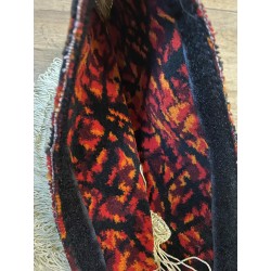 DÉPÔT VENTE - FRANGE DANOIS ROUGE FILS BEIGE