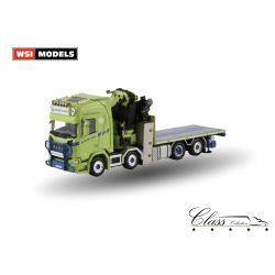 NORDIC CRANE KYNNINGSRUD SCANIA R HIGHLINE CR20H RIGED FLATBED TRUCK 8X2 TAG AXLE WITH FASSI 1100 + JIB