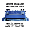 VISIÈRE DROITE SCANIA NG 39CM - PERCÉE 2 FEUX