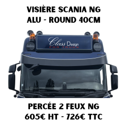 VISIÈRE ROUND SCANIA NG 40CM - PERCÉE 2 FEUX NG