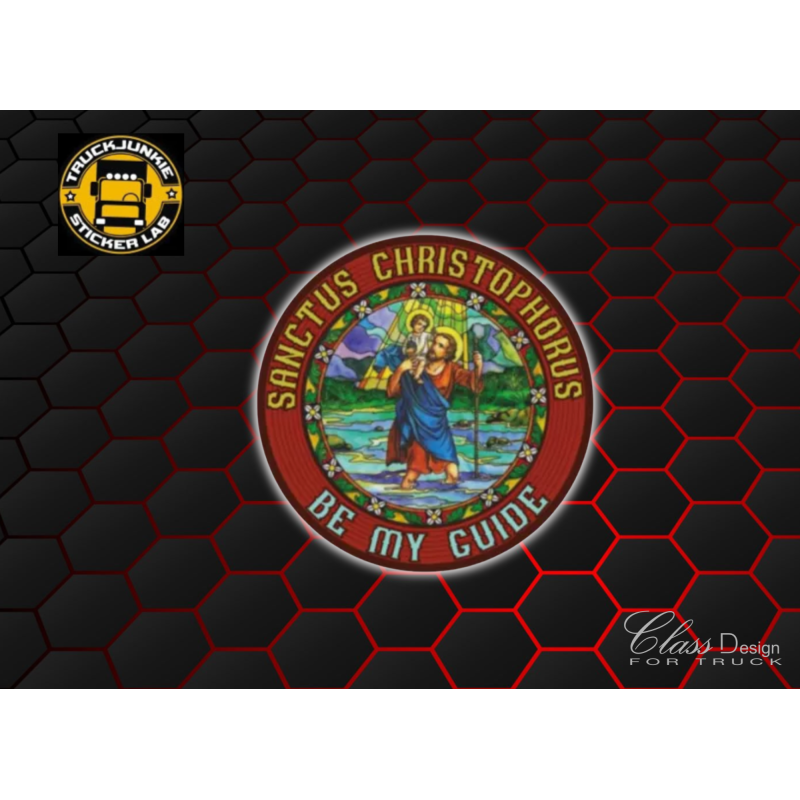 ST.CHRISTOPHER - BE MY GUIDE - FULL PRINT AUTOCOLLANT
