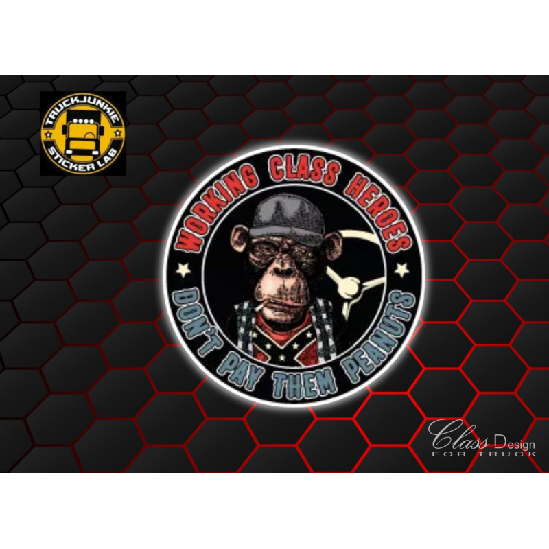 DON'T PAY PEANUTS - FULL PRINT AUTOCOLLANT