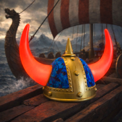 Casque Viking Lumineux - Danois Bleu