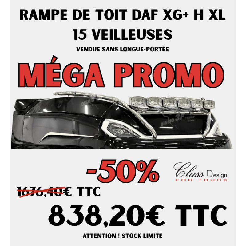 MÉGA PROMO - RAMPE DE TOIT DAF XG+ H XL - 15 VEILLEUSES