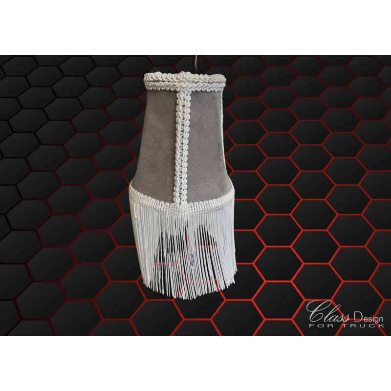 ABAT JOUR GRIS FILS BLANC