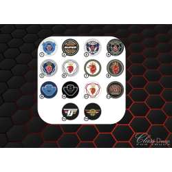 AUTOCOLLANT DE MOYEU - 69MM - ADAPTÉ POUR SCANIA - PAR 2 PIÈCES