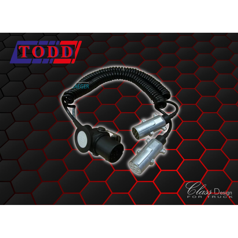 Cordon double, 15/7 pôles métal, 24v, 4,5m