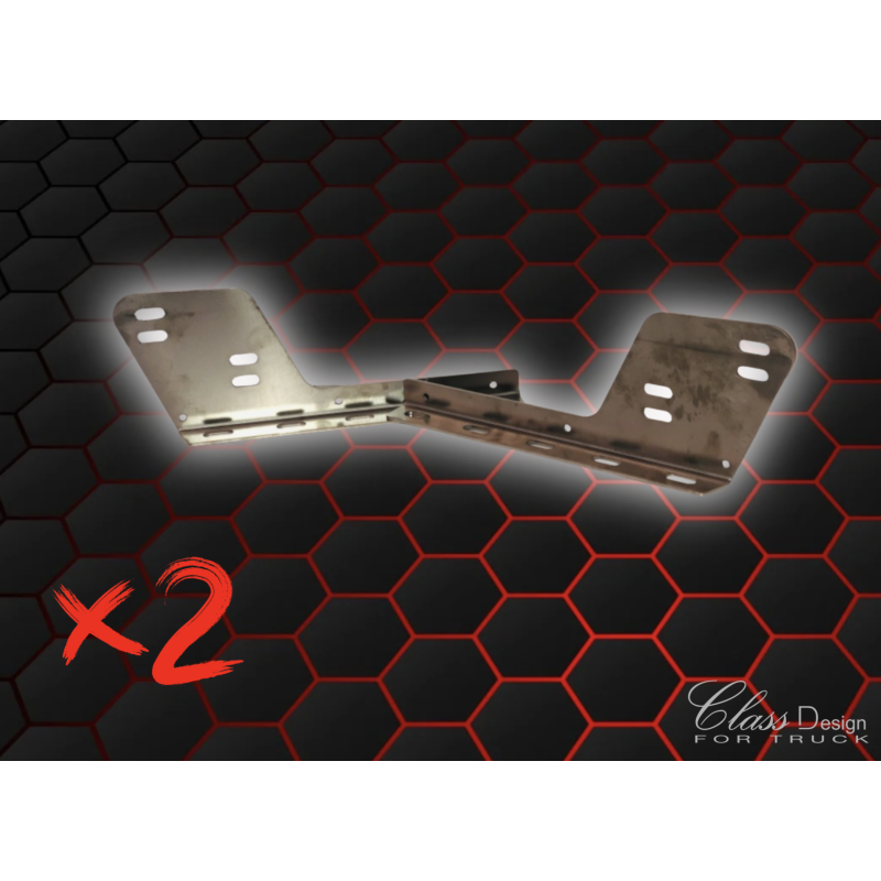 Supports de feux longues portées en INOX pour Visière Volvo FH4/5