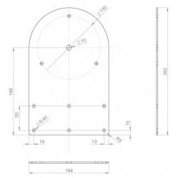 support droit inox pour gyrophare