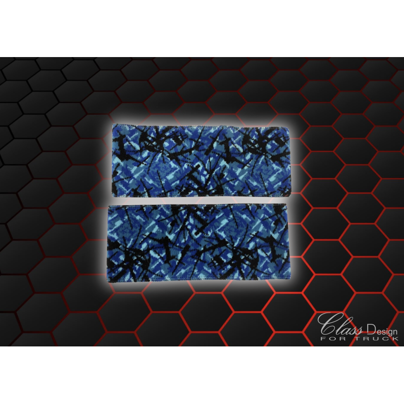 Paire d'embrases de rideaux en danois bleu