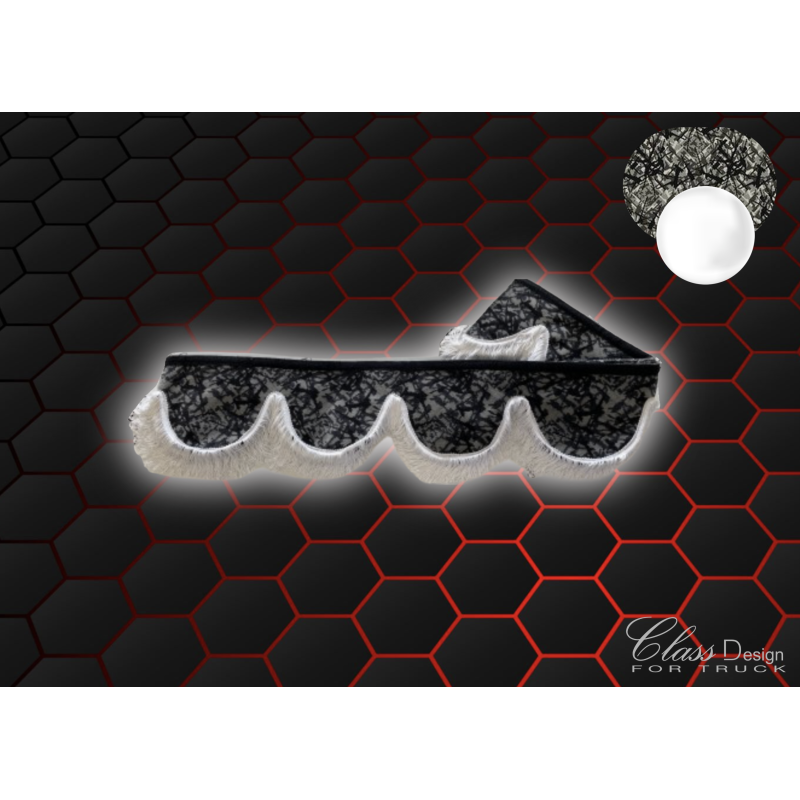 Frange Danois Gris Fils Blanc