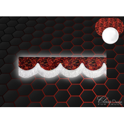 Frange danois rouge / Fils blanc