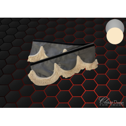 Frange Alcantara Gris Fils Beige