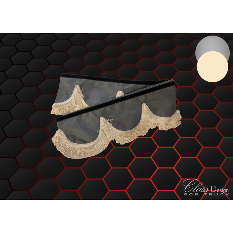 Frange Alcantara Gris Fils Beige