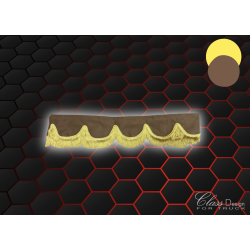 FRANGE MARRON FILS DORÉ