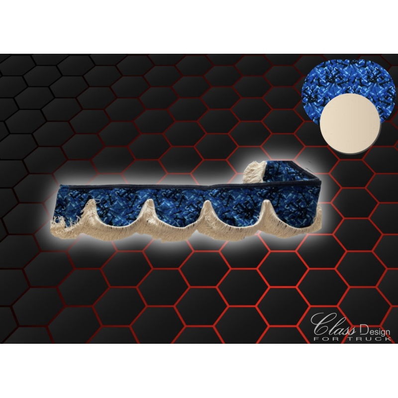 Frange Danois Bleu Fils Beige