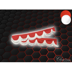 Frange Alcantara Rouge Fils Blanc