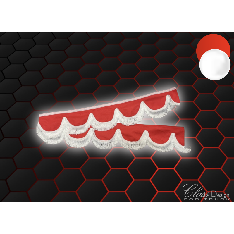 Frange Alcantara Rouge Fils Blanc