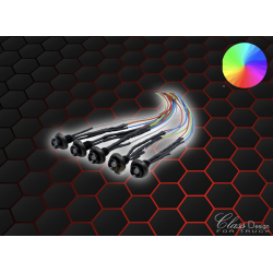 ENCASTRABLE - MINI SPOT LED - RGB - 24V - 5 PIECES - NOIR