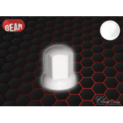 Lot de 20 cache-écrous long blanc taille 33