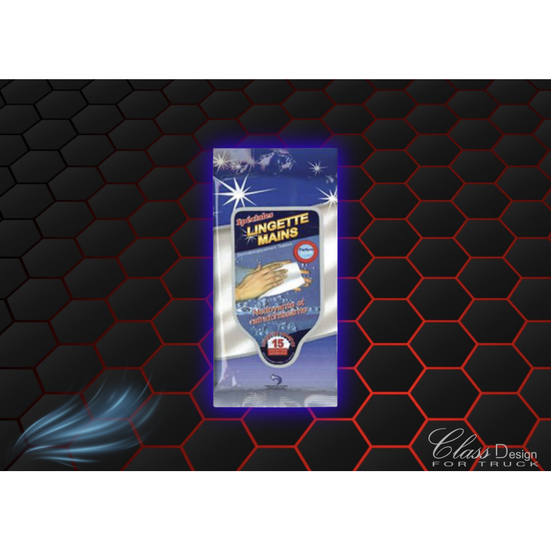 LINGETTES NETTOYANTES MAINS PACK DE 15 PARFUM FRESH