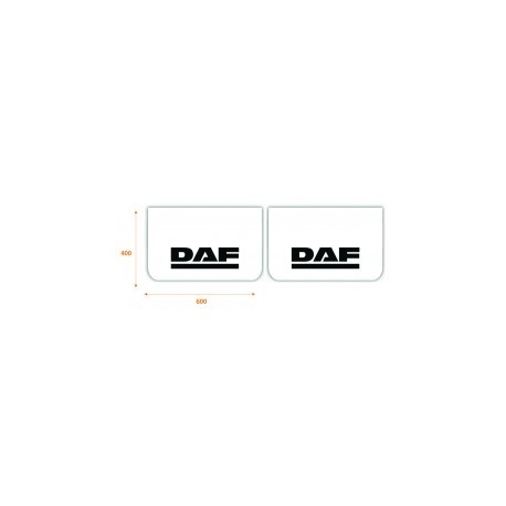 Bavette arrière noire avec logo DAF blanc