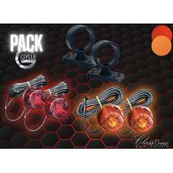 Pack 2 Bouliches Gylle à LED Rouge / Orange
