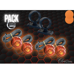 Pack 2 Bouliches Gylle à LED Orange / Orange