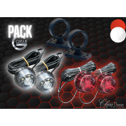 Pack 2 Bouliches Gylle à LED Blanc / Rouge